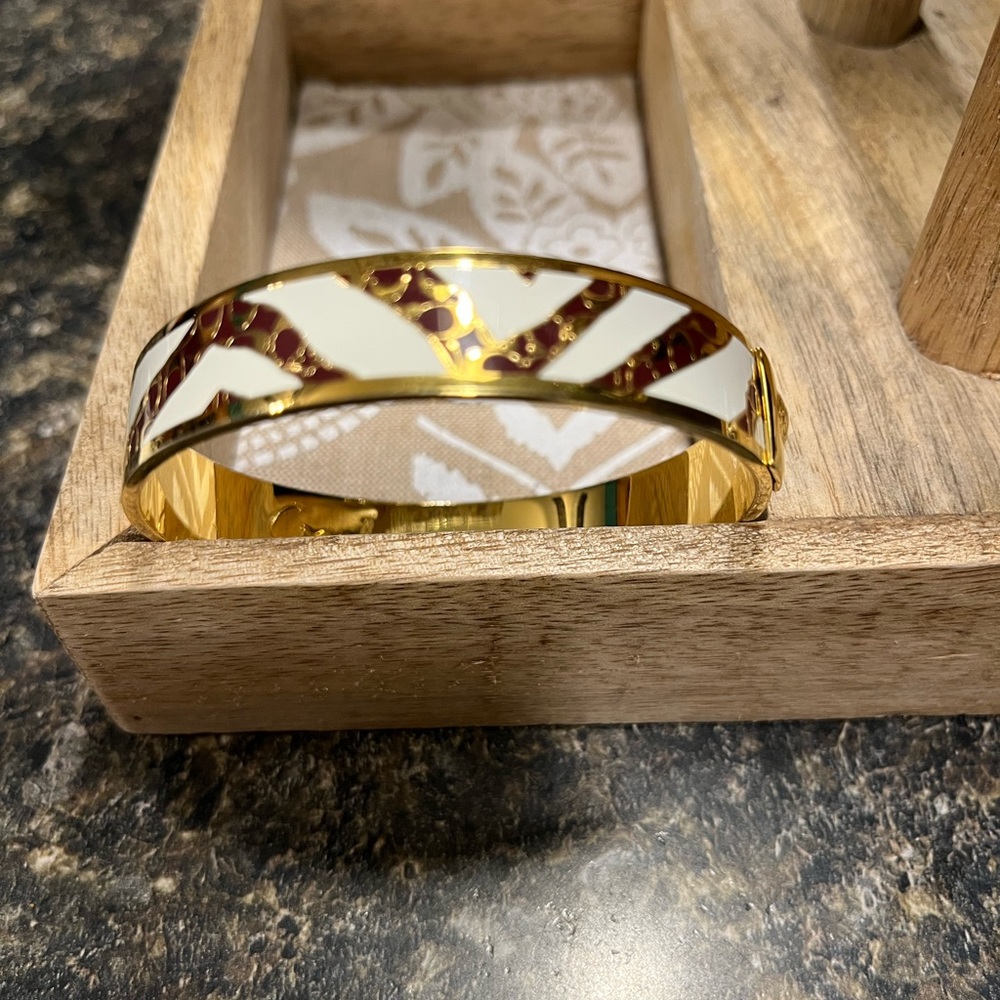 Coach Gold-Tone Signature C Bangle Bracelet